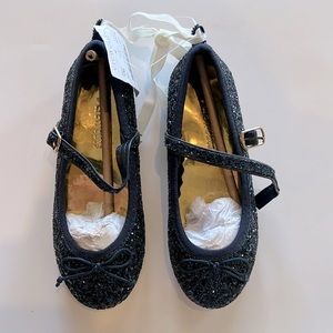 Crewcuts navy sparkle dress shoes.  K11.